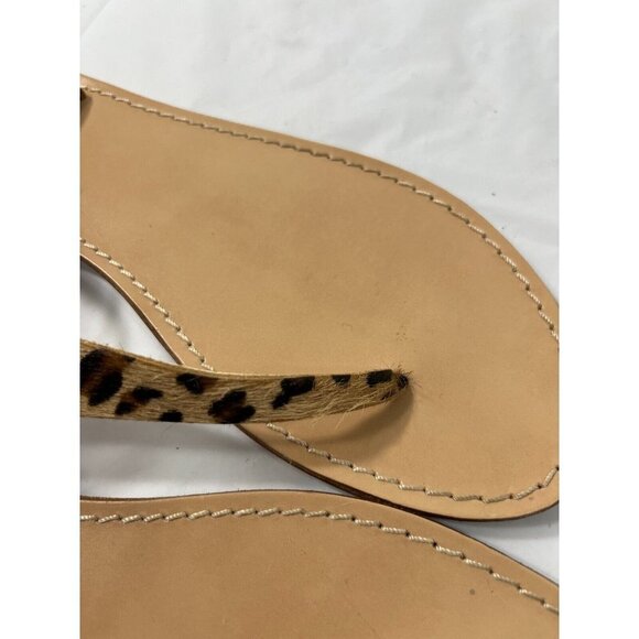 Sophia Milano Calf Hair Animal Print Leather Sandals, Size 8 - Picture 4 of 14